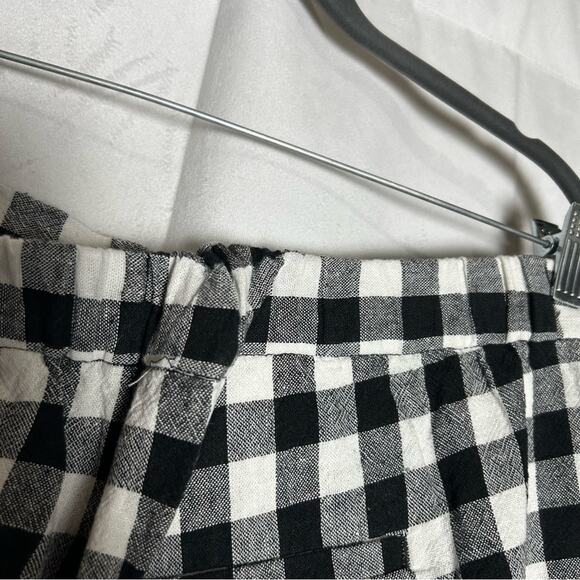 Banana Republic Factory Hayden Pant Black & White Checkered Linen Blend Size 8 - Picture 7 of 7